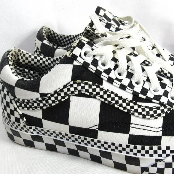 VANS OLD SKOOL CHECKER BOARD LACE UP SNEAKERS, WOMEN'S 7 OR MEN'S 5.5 - Picture 13 of 13